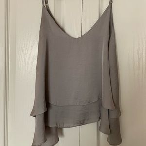 Nordstrom LEITH Metallic Silver Tank